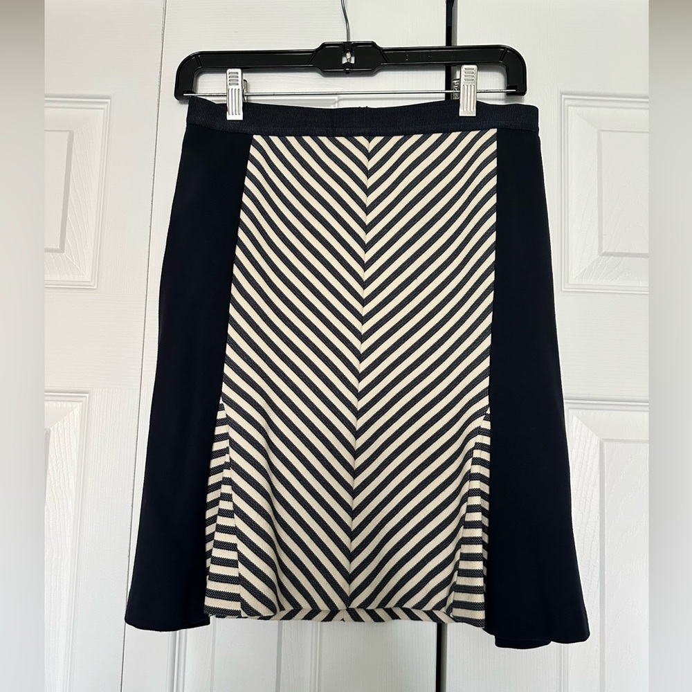 Ann Taylor Navy & White mini skirt